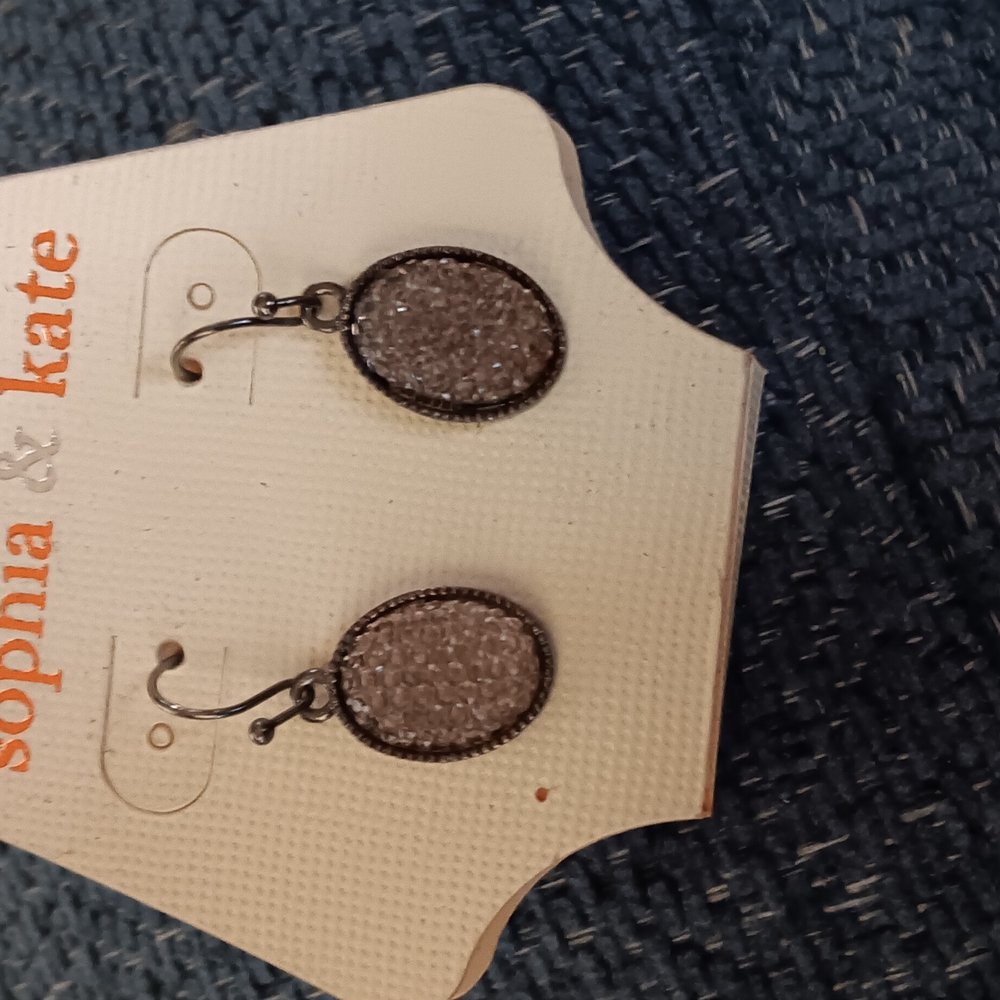Black Oval Earrings